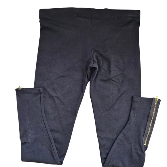 David Lerner black ankle zip leggings Pants Size Medium fit like Small - Picture 2 of 6